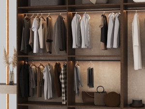 Wardrobe with filling 3D Model