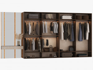 Wardrobe with filling 3D Model