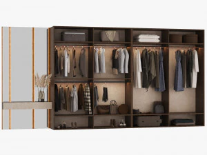 Guarda-roupa com recheio Modelo 3D