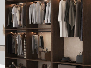 Guarda-roupa com recheio Modelo 3D