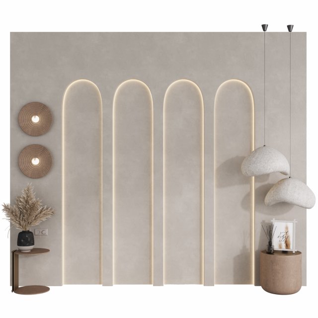 Headboard 8 3D 模型 .c4d .max .obj .3ds .fbx .stl .blend 