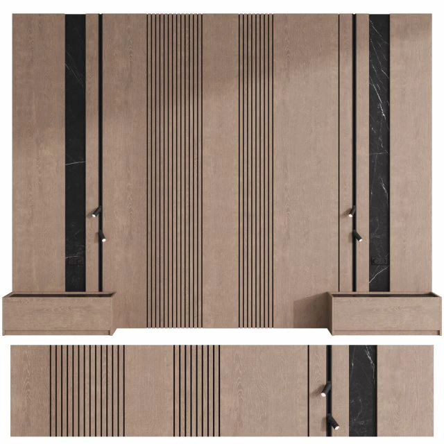 ヘッドボード9 3Dモデル .c4d .max .obj .3ds .fbx .stl .blend 