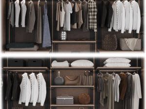 Wardrobe with filling 3D Model