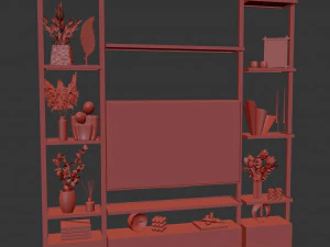 Parete TV 6 Modello 3D