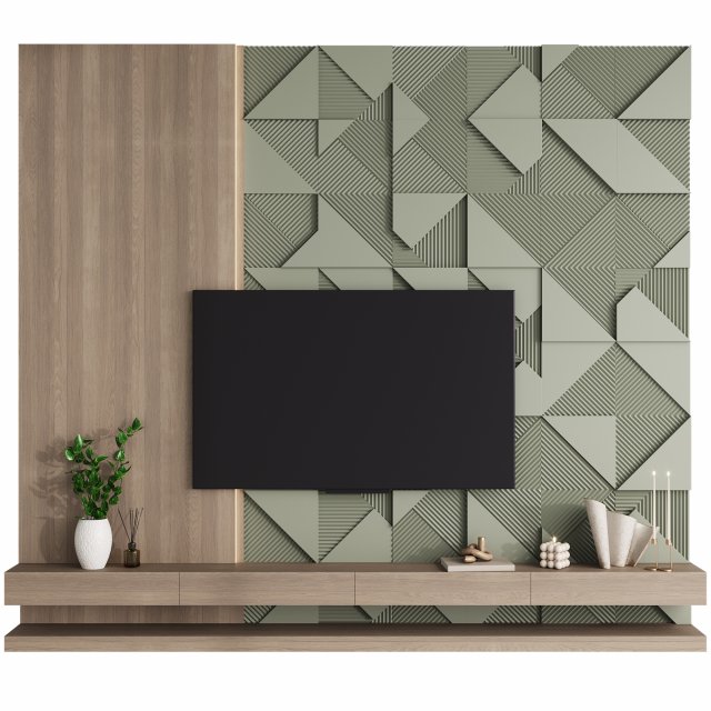 TV wall 7 Modelo 3D .c4d .max .obj .3ds .fbx .stl .blend