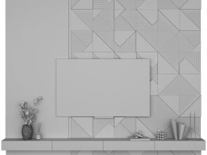 dinding televisi 7 Model 3D