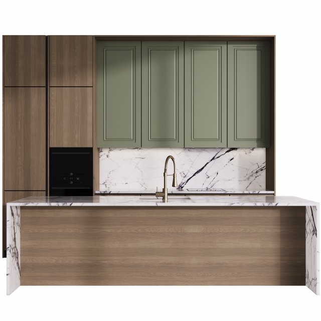 Modern kitchen with island 5 3D-Modell .c4d .max .obj .3ds .fbx .stl .blend 