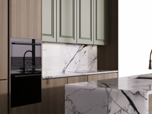Modern kitchen with island 5 3D-Modell
