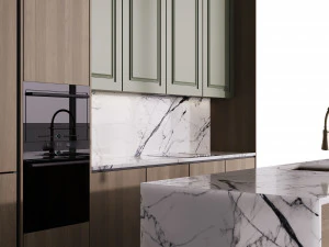 Modern kitchen with island 5 3D Model