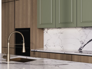 Modern kitchen with island 5 3D-Modell