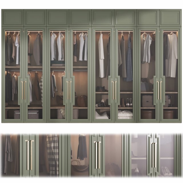 Wardrobe with filling 3D-Modell .c4d .max .obj .3ds .fbx .stl .blend 