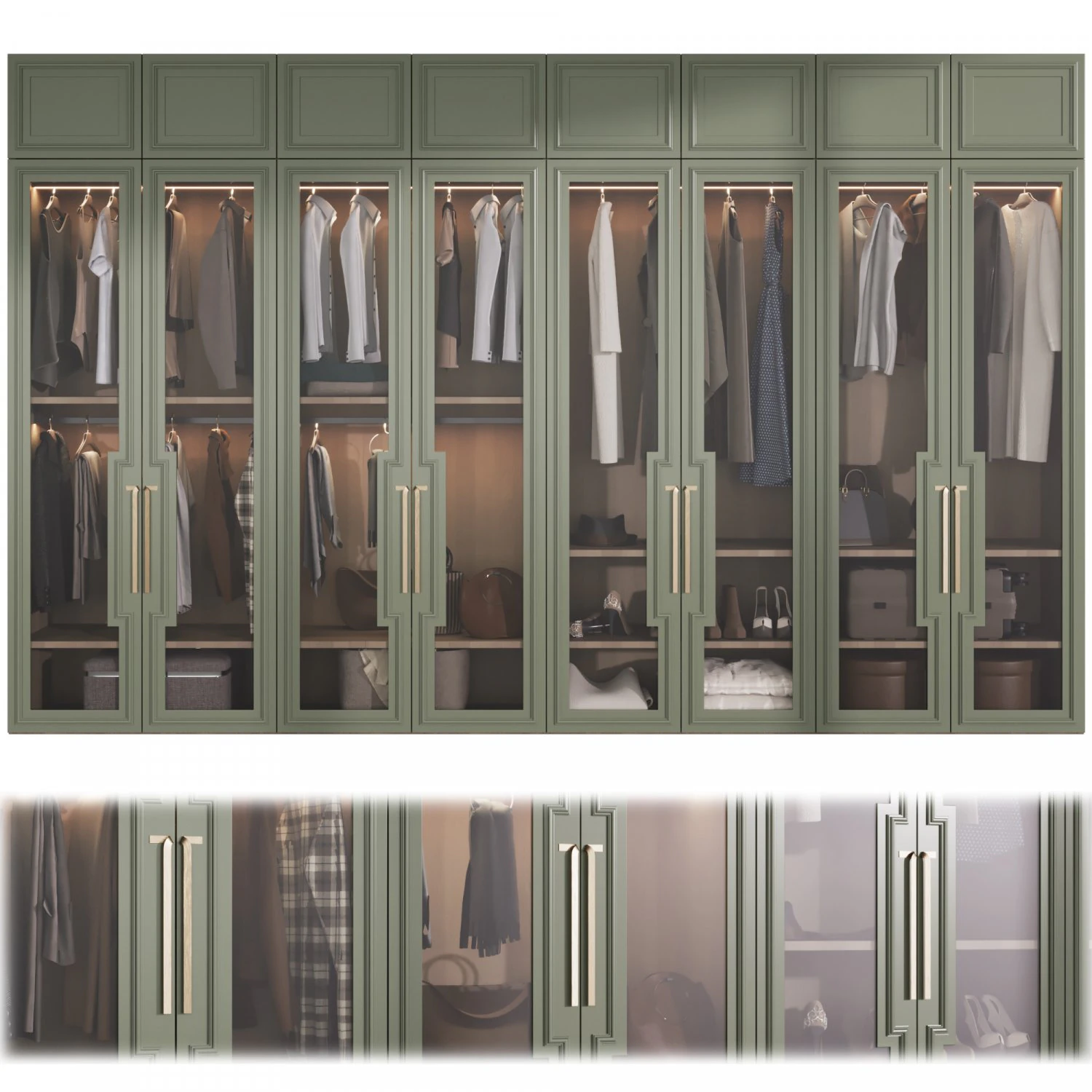 Wardrobe with filling 3D Model .c4d .max .obj .3ds .fbx .stl .blend