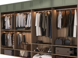 Wardrobe with filling 3D-Modell