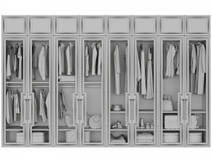 Wardrobe with filling 3D-Modell
