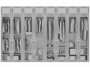 Wardrobe with filling 3D Model