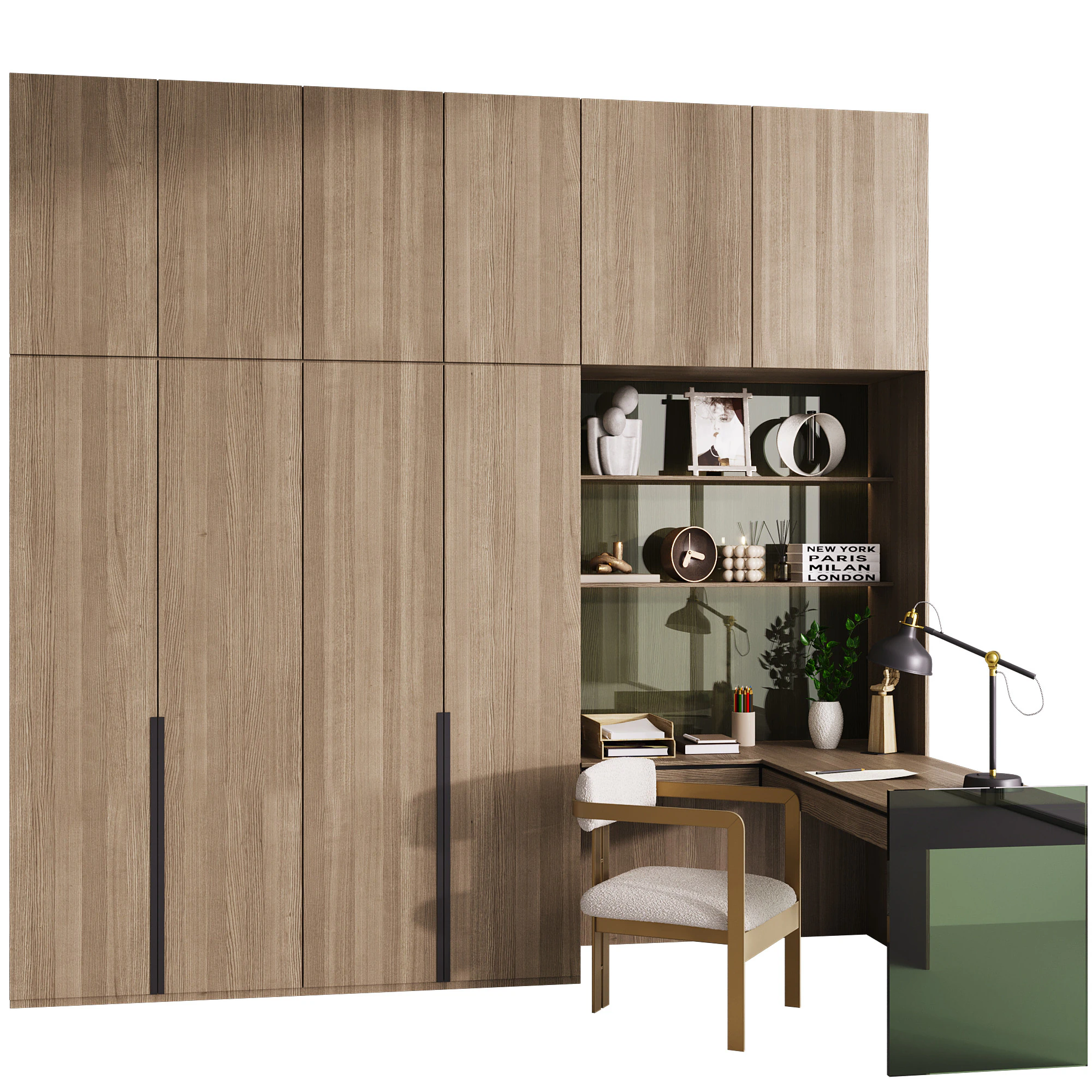 Workplace- office furniture 3D Model .c4d .max .obj .3ds .fbx .stl .blend 