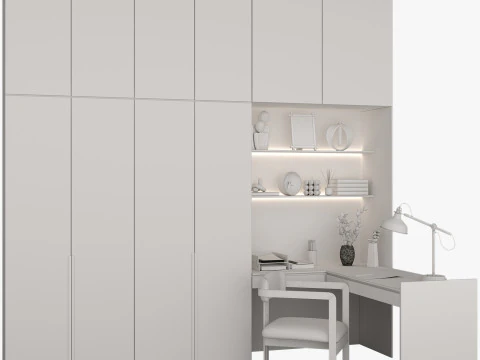 Workplace- office furniture 3D Model