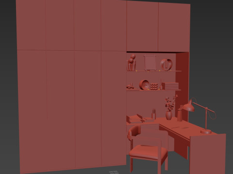 Workplace- office furniture Modèle 3D