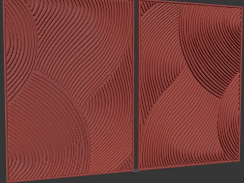 Painel de parede 4 Modelo 3D