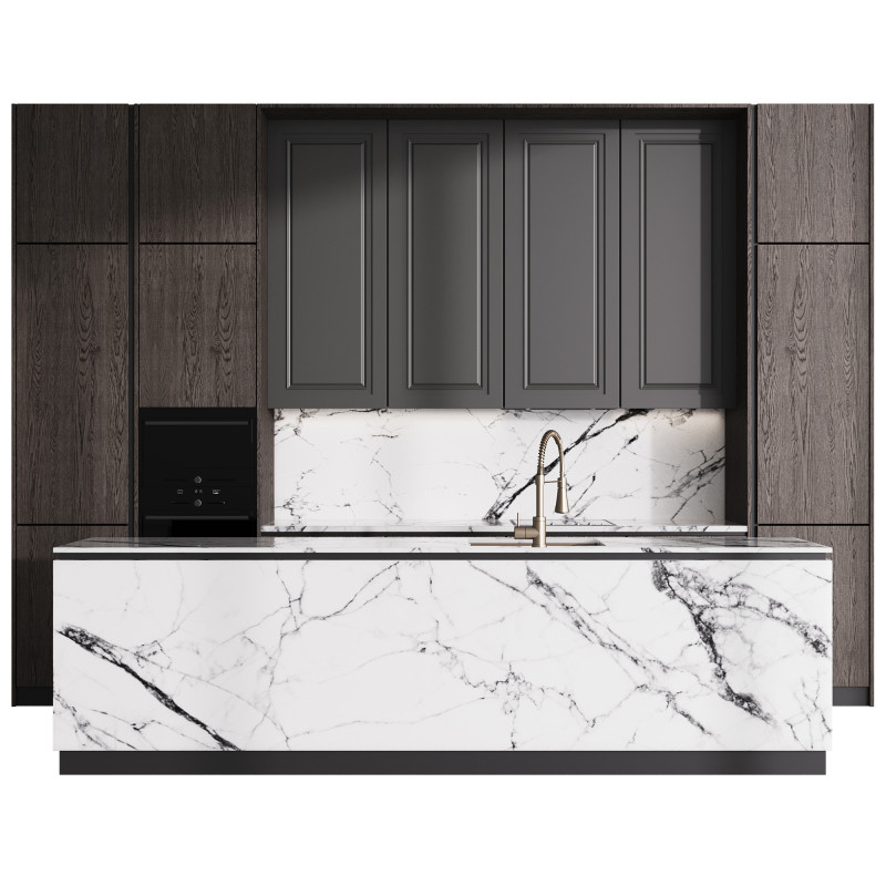 Modern kitchen with island 6 3D 모델 .c4d .max .obj .3ds .fbx .stl .blend 