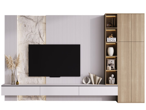 TV wall 8 3D Model