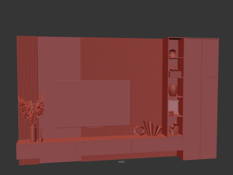 TV wall 8 Modèle 3D