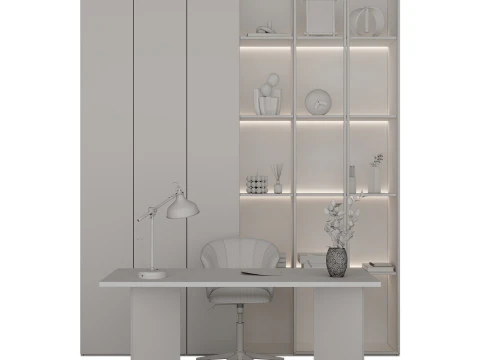 工作场所1 3D 模型