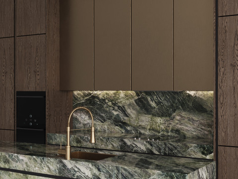 Modern kitchen with island 7 3D Model