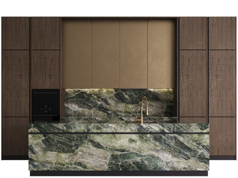 Modern kitchen with island 7 3D Model