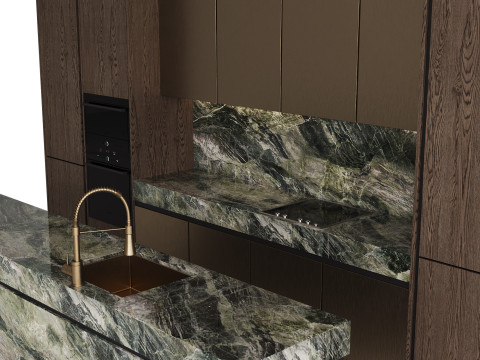 Modern kitchen with island 7 3D Model