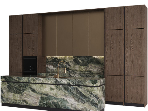 Modern kitchen with island 7 3D Model