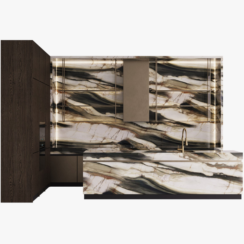 Modern kitchen with island 8 3D-Modell .c4d .max .obj .3ds .fbx .stl .blend 