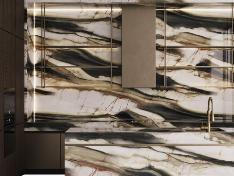 Modern kitchen with island 8 3D-Modell