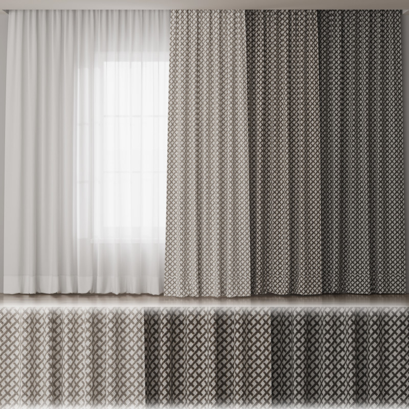 Curtains 8 Model 3D .c4d .max .obj .3ds .fbx .stl .blend 