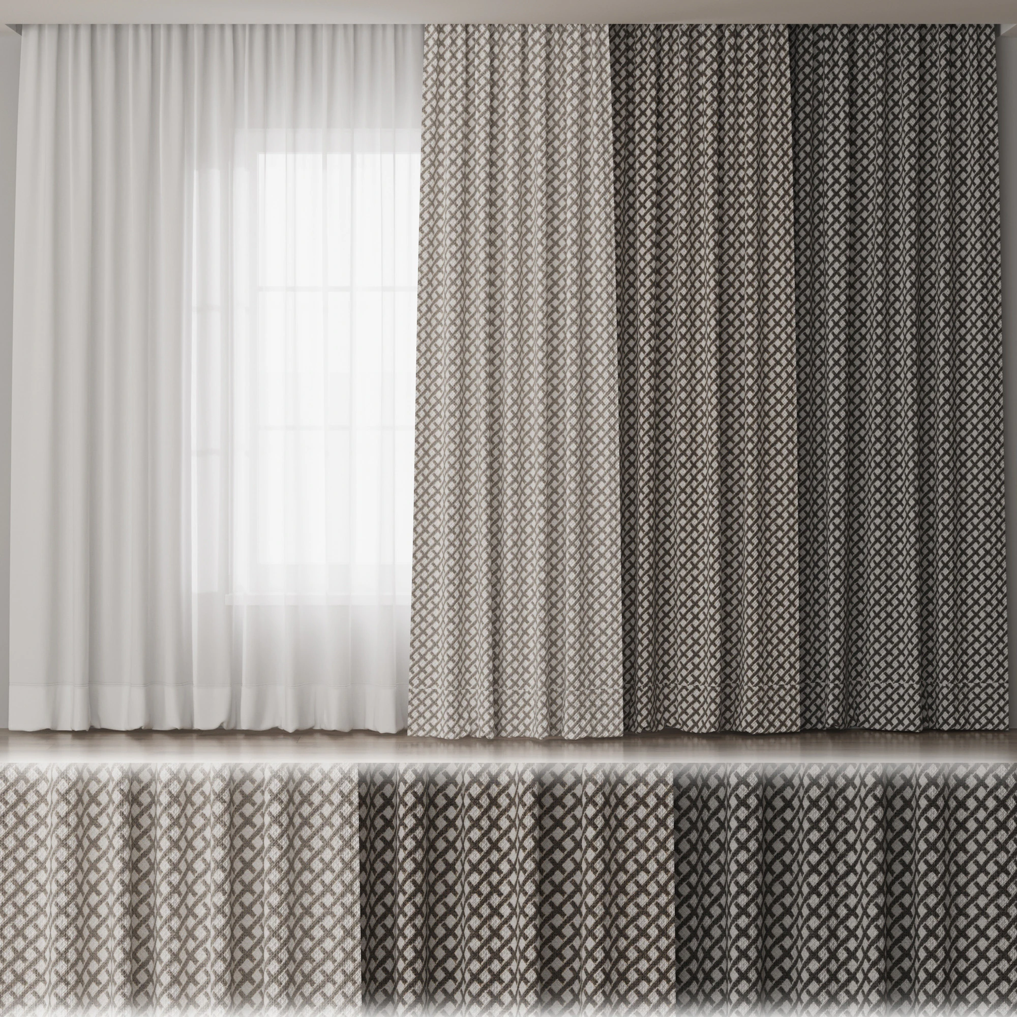 Cortinas 8 Modelo 3D .c4d .max .obj .3ds .fbx .stl .blend 