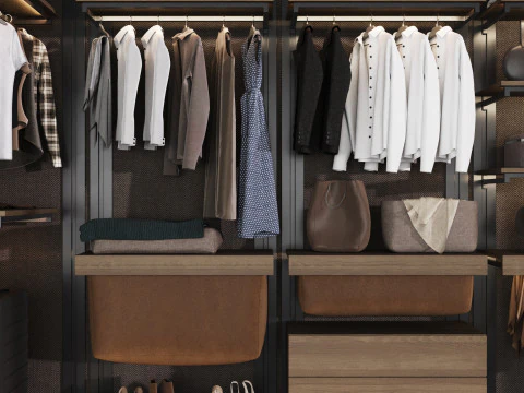 Wardrobe with filling 3D Model