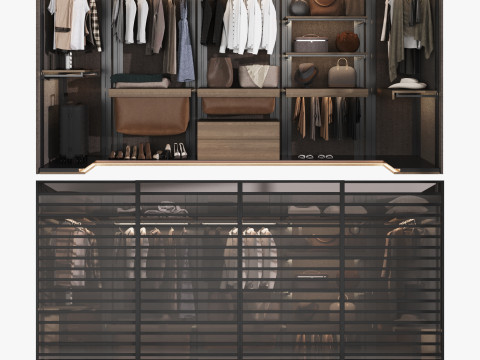 Wardrobe with filling 3D Model