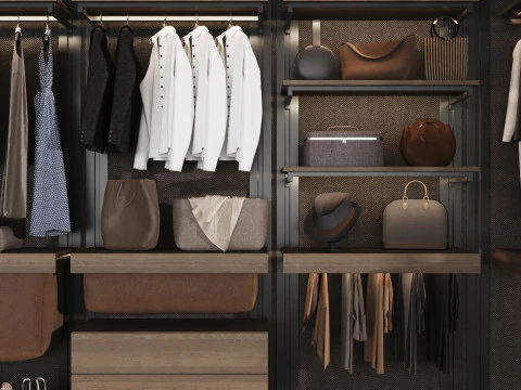 Wardrobe with filling 3D Model