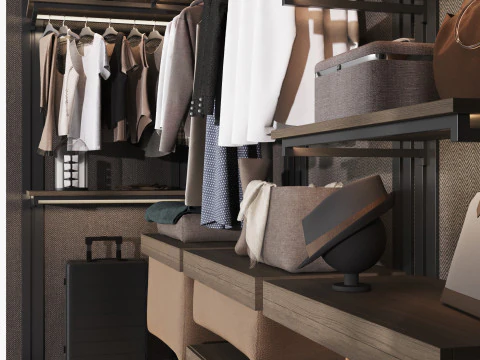 Wardrobe with filling 3D Model