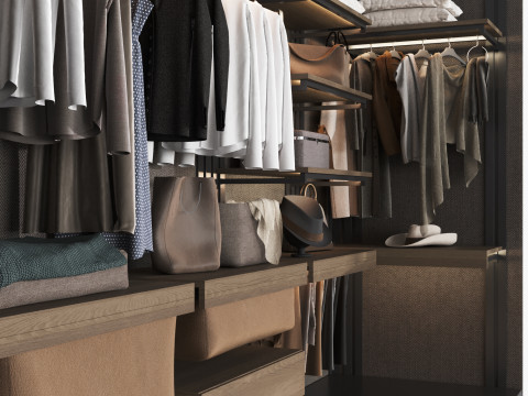 Wardrobe with filling Modèle 3D