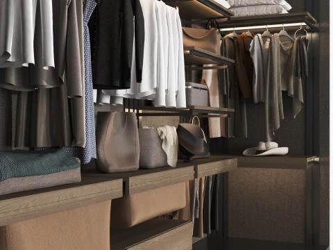 Wardrobe with filling 3D Model