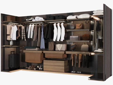 Wardrobe with filling 3D Model
