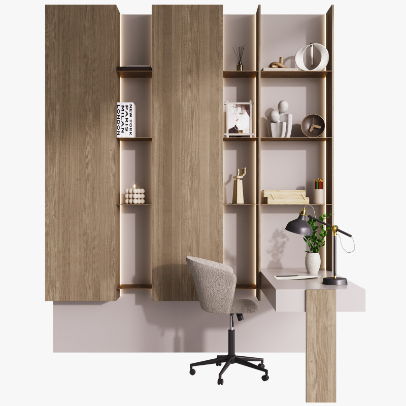 Office 3D Модель .c4d .max .obj .3ds .fbx .stl .blend 