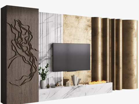 TV wall 9 3D Model