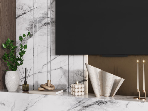 TV wall 9 3D Model