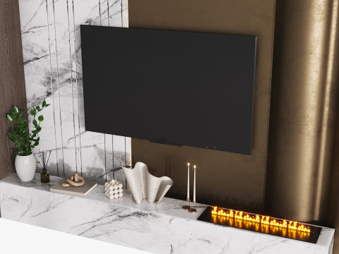 TV wall 9 3D Model