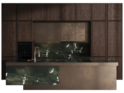 Modern Kitchen with Island 3D Модель