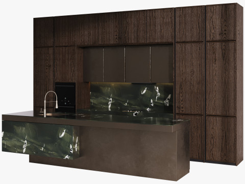 Modern Kitchen with Island 3D 模型