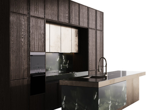 Modern Kitchen with Island 3D 模型