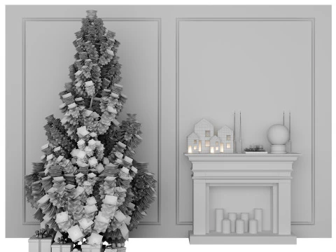 Christmas Decor - New Year Tree 1 3D Model